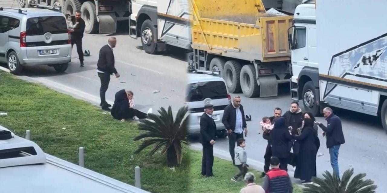 İki Araç Çarpıştı, Kadın Sinir Krizi Geçirdi: O Anlar Kaydedildi