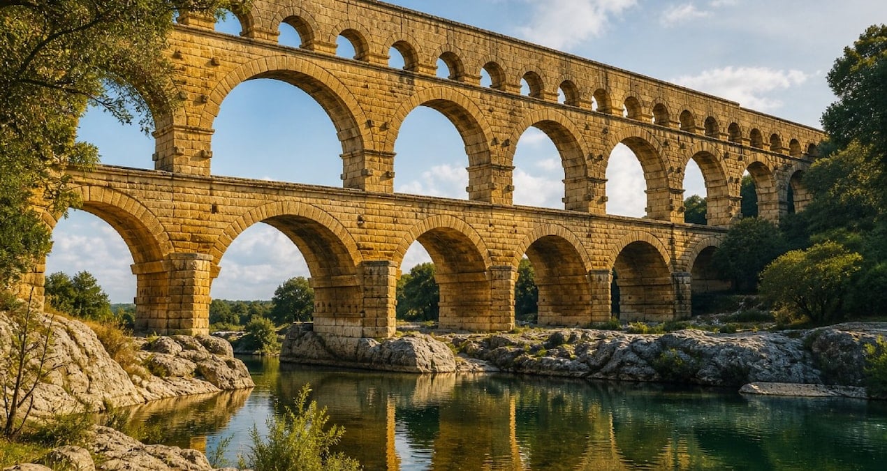 Harçsız İnşaat Mühendisliği: 2000 Yıllık Pont du Gard Yapısı Sağlamlığını Koruyor